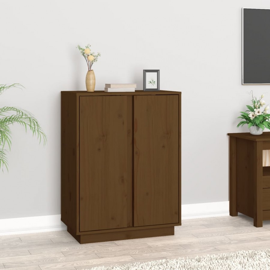 Buffet Marron miel 60x35x80 cm Bois massif de pin