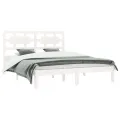 Cadre de lit Blanc Bois de pin massif 140x200 cm