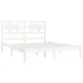 Cadre de lit Blanc Bois de pin massif 140x200 cm