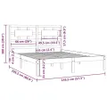 Cadre de lit Blanc Bois de pin massif 140x200 cm