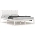 Cadre de lit Blanc Bois massif 120x200 cm