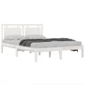 Cadre de lit Blanc Bois massif 120x200 cm