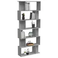 Bibliothèque/Cloison Sonoma gris 80x24x192 cm Bois d'ingénierie