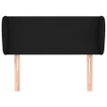Tête de lit avec oreilles Noir 83x23x78/88 cm Tissu