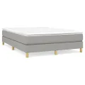 cadre de lit avec matelas Gris clair 140x200cm Tissu