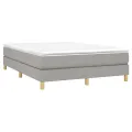 cadre de lit avec matelas Gris clair 140x200cm Tissu