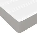 cadre de lit avec matelas Gris clair 140x200cm Tissu