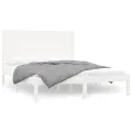 Cadre de lit Blanc Bois massif 120x200 cm