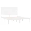 Cadre de lit Blanc Bois massif 120x200 cm