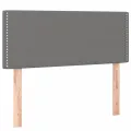 cadre de lit avec matelas Gris foncé 90x200 cm Tissu