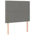 cadre de lit et matelas Gris foncé 90x190 cm Tissu