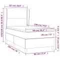 cadre de lit et matelas Gris foncé 90x190 cm Tissu