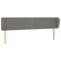 Tête de lit avec oreilles Gris foncé 183x23x78/88 cm Tissu