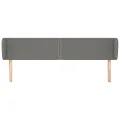 Tête de lit avec oreilles Gris foncé 183x23x78/88 cm Tissu