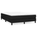 cadre de lit avec matelas Noir 140x200 cm Tissu