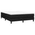 cadre de lit avec matelas Noir 140x200 cm Tissu