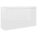 Buffet Blanc brillant 120x36x69 cm Aggloméré