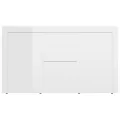 Buffet Blanc brillant 120x36x69 cm Aggloméré