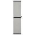 Armoire de rangement de jardin 3 étagères Gris/noir 68x40x168cm
