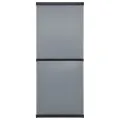 Armoire de rangement de jardin 3 étagères Gris/noir 68x40x168cm