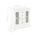 Buffet blanc 70x28x70 cm bois de pin massif