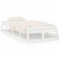 Cadre de lit Blanc 100x200 cm Bois massif