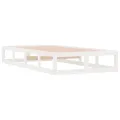 Cadre de lit Blanc 100x200 cm Bois massif