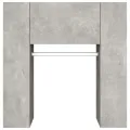 Armoires de couloir 2 pcs Gris béton Bois d'ingénierie