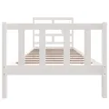Cadre de lit Blanc Bois de pin massif 90x190 cm Simple