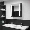 Armoire de salle de bain à miroir LED 62x14x60 cm