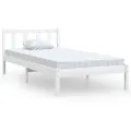 Cadre de lit Blanc Bois de pin massif 90x190 cm Simple