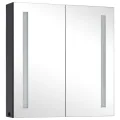 Armoire de salle de bain à miroir LED 62x14x60 cm