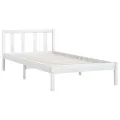 Cadre de lit Blanc Bois de pin massif 90x190 cm Simple