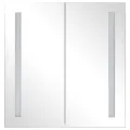 Armoire de salle de bain à miroir LED 62x14x60 cm