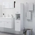 Armoire de salle de bain Blanc 30x30x130 cm Aggloméré