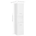 Armoire de salle de bain Blanc 30x30x130 cm Aggloméré