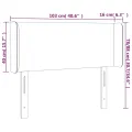 Tête de lit à LED Blanc 103x16x78/88 cm Similicuir