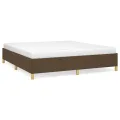 cadre de lit Marron foncé 160x200 cm Tissu