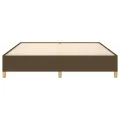 cadre de lit Marron foncé 160x200 cm Tissu