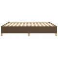 cadre de lit Marron foncé 160x200 cm Tissu