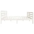 Cadre de lit Blanc Bois massif 140x190 cm