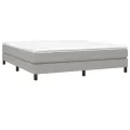 cadre de lit Gris clair 180x200 cm Tissu