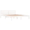 Cadre de lit Bois massif de pin 160x200 cm Blanc