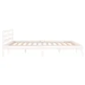 Cadre de lit Bois massif de pin 160x200 cm Blanc