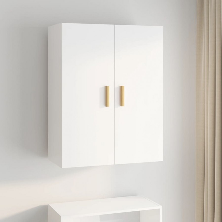 Armoire murale suspendue Blanc brillant 69,5x34x90 cm