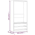 Garde-robe Sonoma gris 100x50x200 cm Bois d'ingénierie