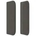 Tête de lit avec oreilles Gris foncé 203x16x78/88 cm Velours