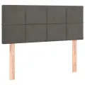 cadre de lit et matelas Gris foncé 80x200 cm Velours