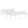 Cadre de lit Bois de pin massif Blanc 140x200 cm