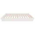 Cadre de lit blanc bois massif 140x190 cm